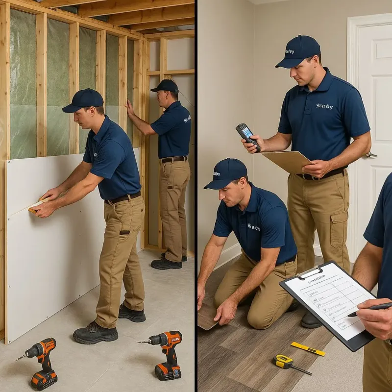 Repairs and Reconstruction process in Fort Polk North, LA